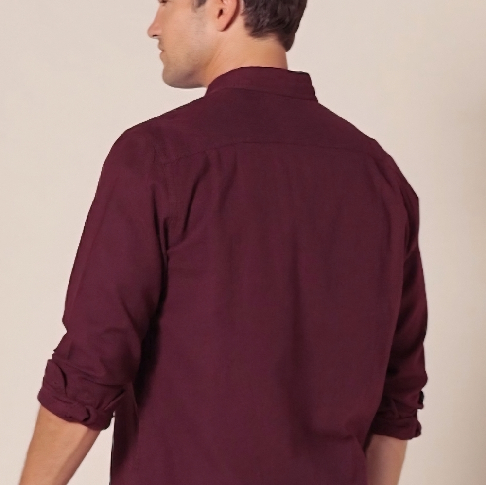 GAP Burgundy Textured Shirt